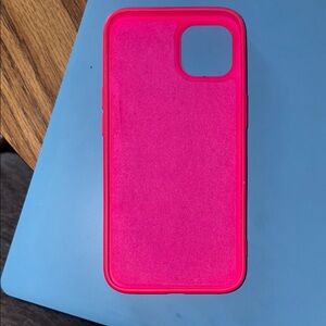 Pink Silicone Phone Case with Raised Edges